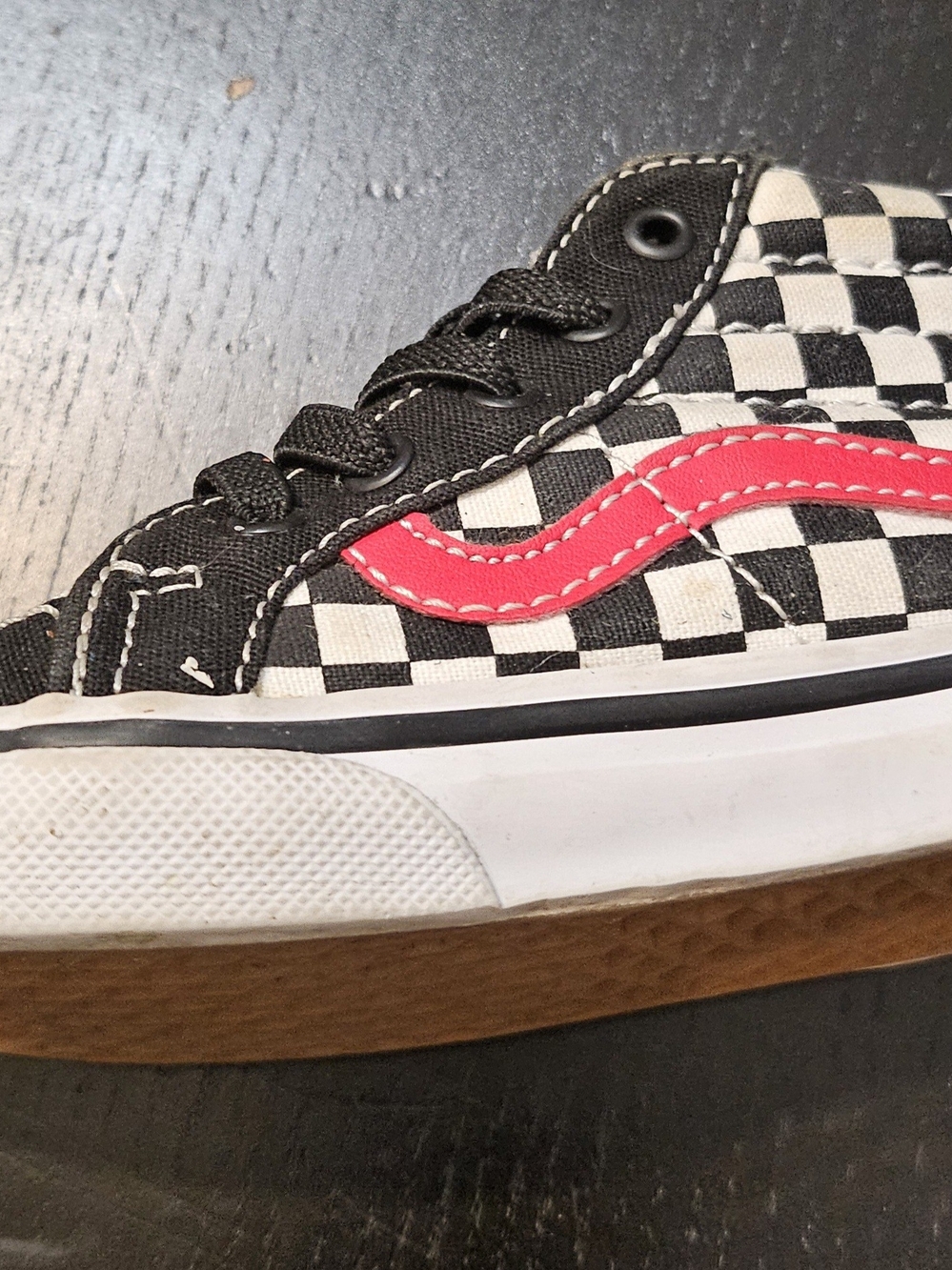 Vans Kids Black & Red High-Top Skate Shoes - Picture 3 of 6